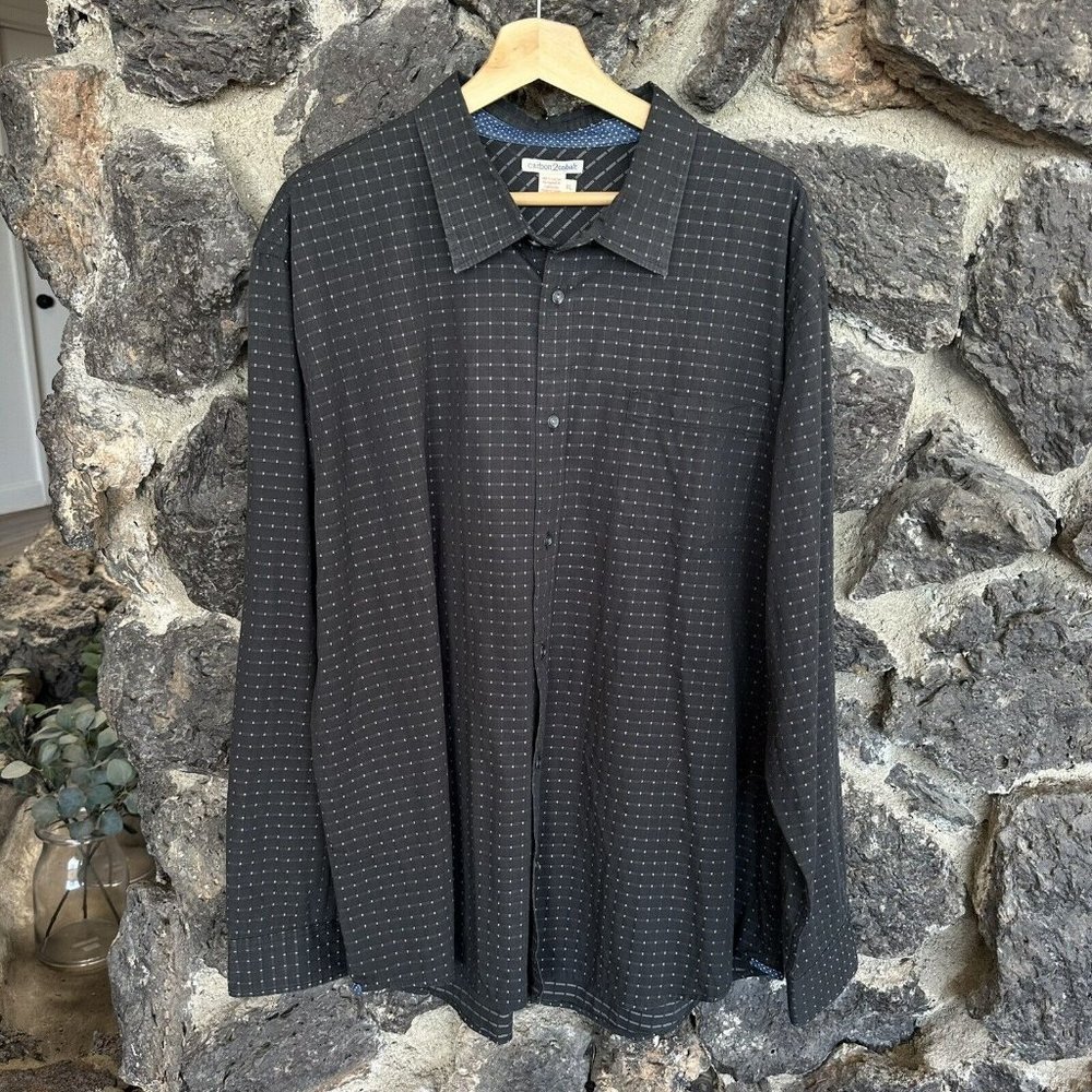 Carbon 2 Cobalt Shirt Mens Sz XL  Textured 100% Cotton‎ Button-Up